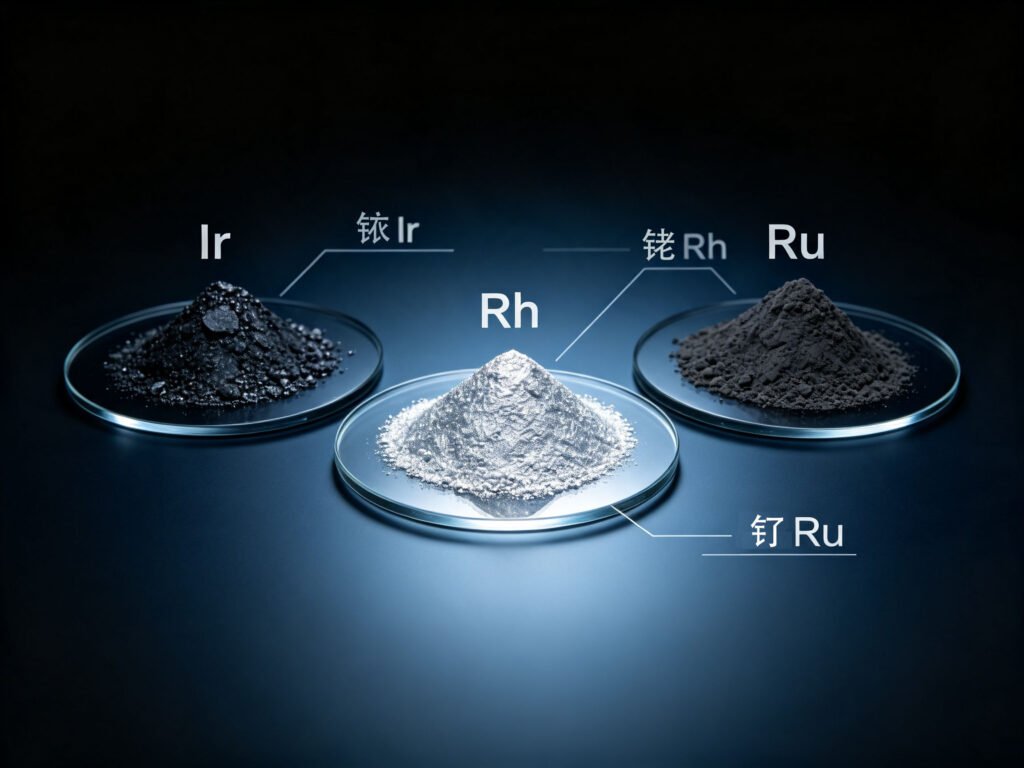 palladium/platinum/rhodium/iridium/ruthenium/gold/silver